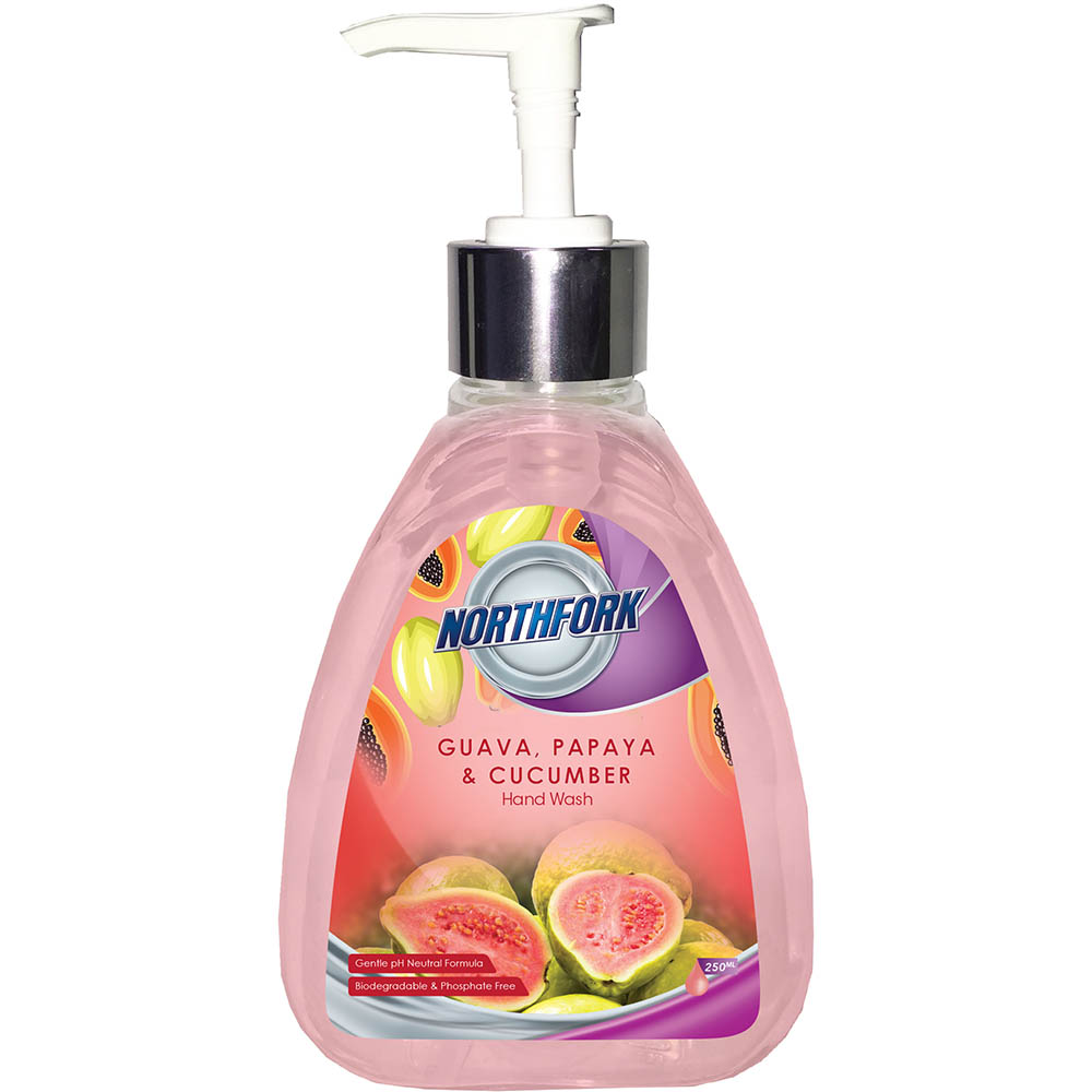 NORTHFORK LIQUID HANDWASH 250ML GUAVA PAPAYA AND CUCUMBER