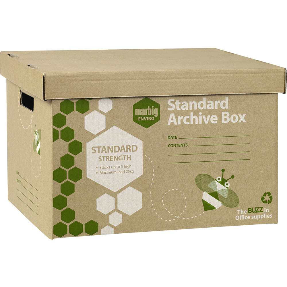 MARBIG ENVIRO ARCHIVE BOX 420 X 315 X 260MM CARTON 20