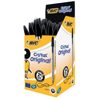 BIC PEN CRISTAL MEDIUM BLACK