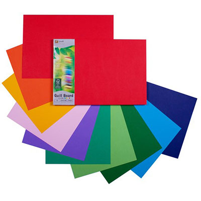 QUILL BOARD 210GSM A3 ASSORTED PACK 100