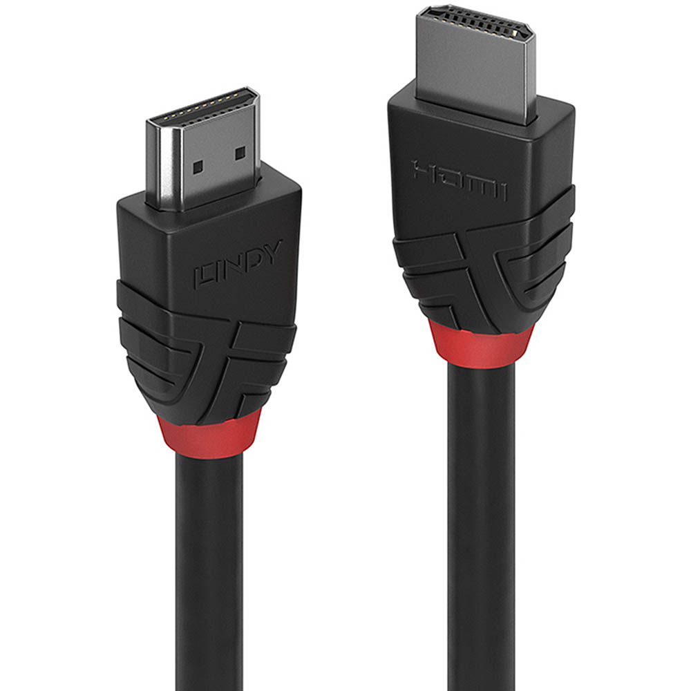 LINDY 36470 BLACK LINE HIGH SPEED HDMI CABLE 500MM BLACK