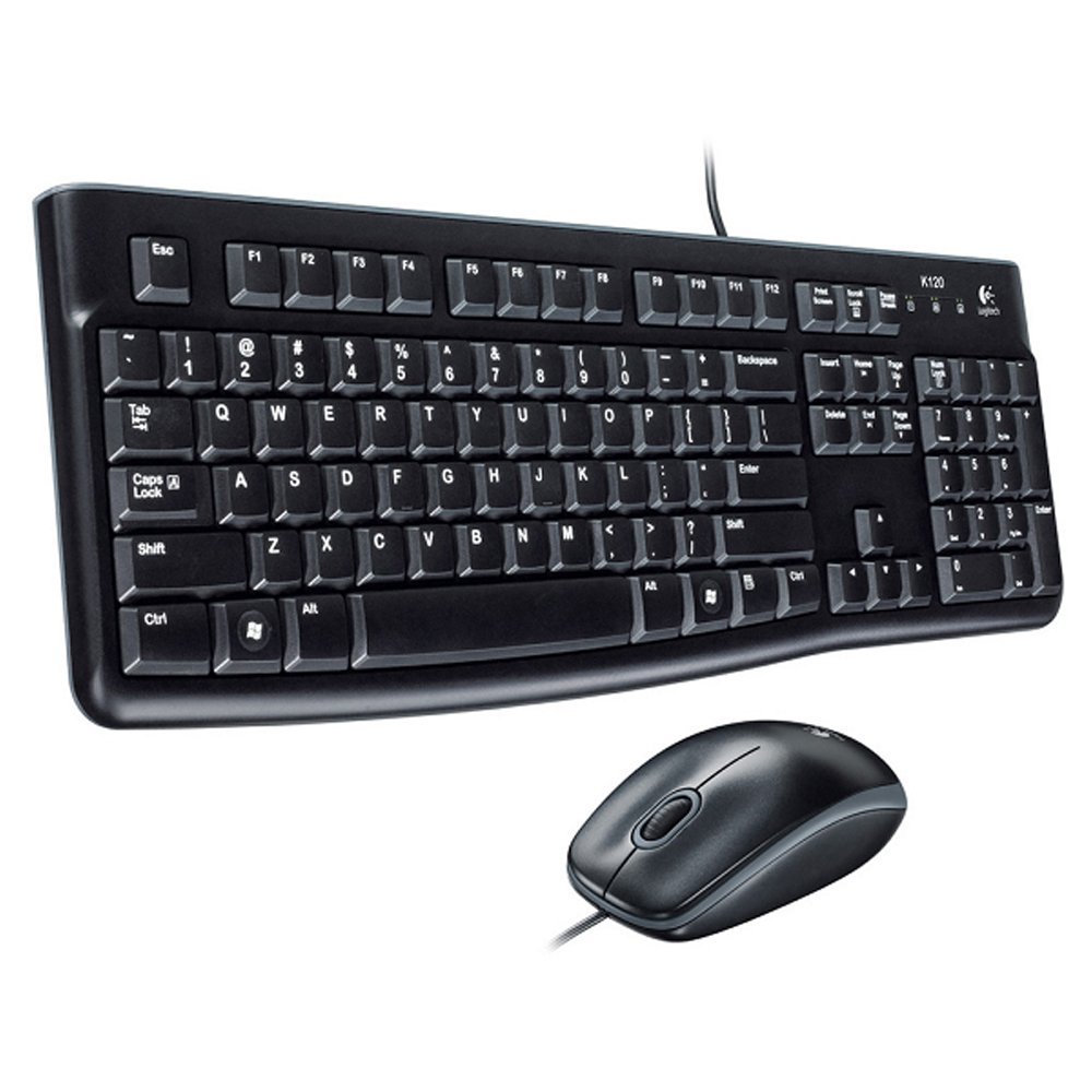 LOGITECH MK120 WIRED KEYBOARD AND MOUSE COMBO BLACK