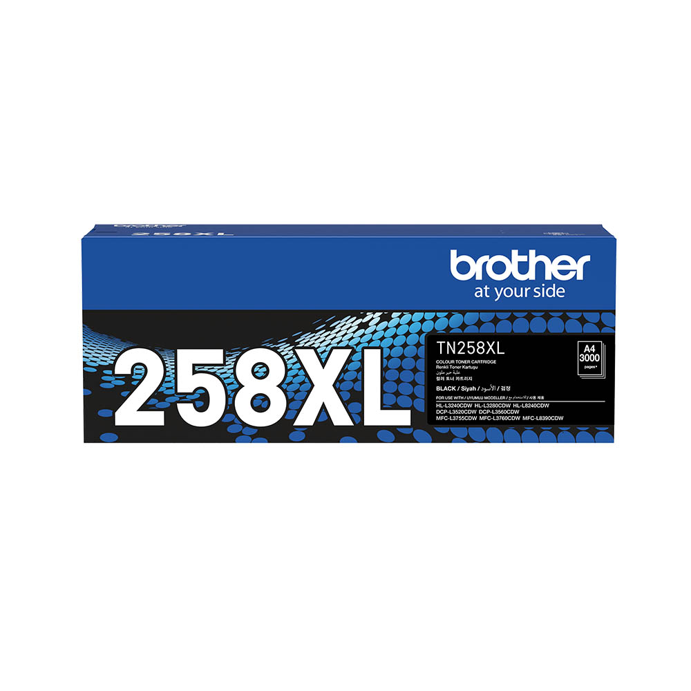 BROTHER TN258XLBK TONER CARTRIDGE HIGH YIELD BLACK