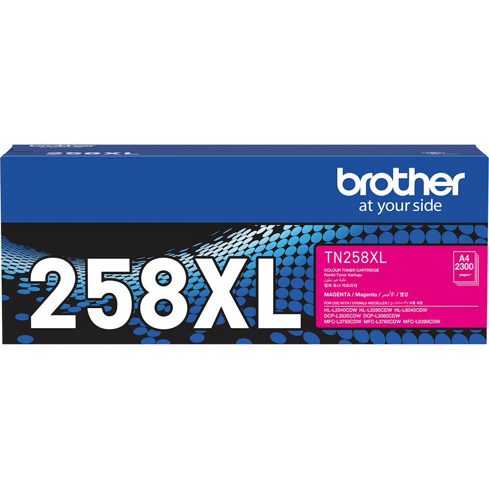 BROTHER TN258XLM TONER CARTRIDGE HIGH YIELD MAGENTA