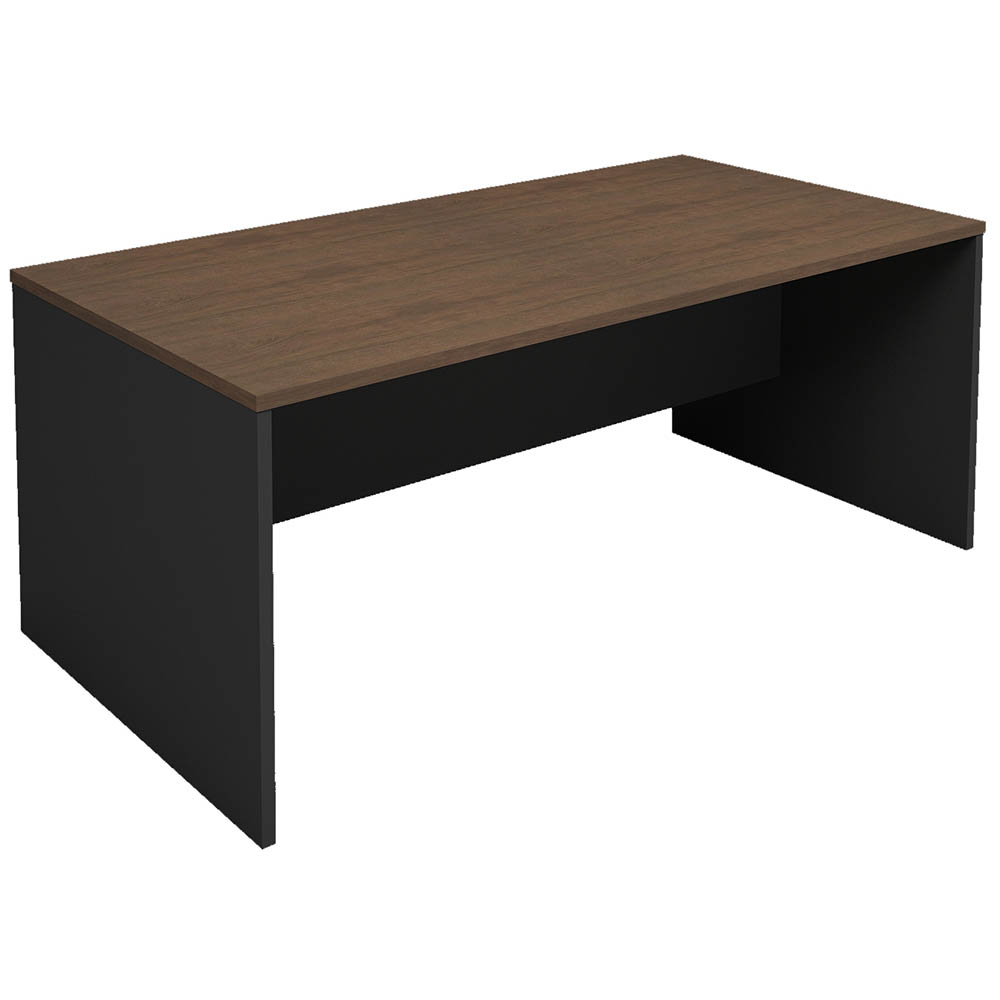 OM PREMIER DESK 1500 X 750 X 720MM REGAL WALNUTCHARCOAL