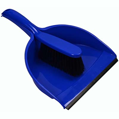 ITALPLAST DUSTPAN AND BRUSH SET BLUE