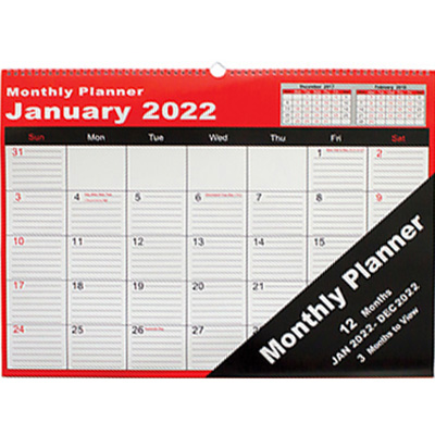 CUMBERLAND 12 MONTH WIRO WALL CALENDAR