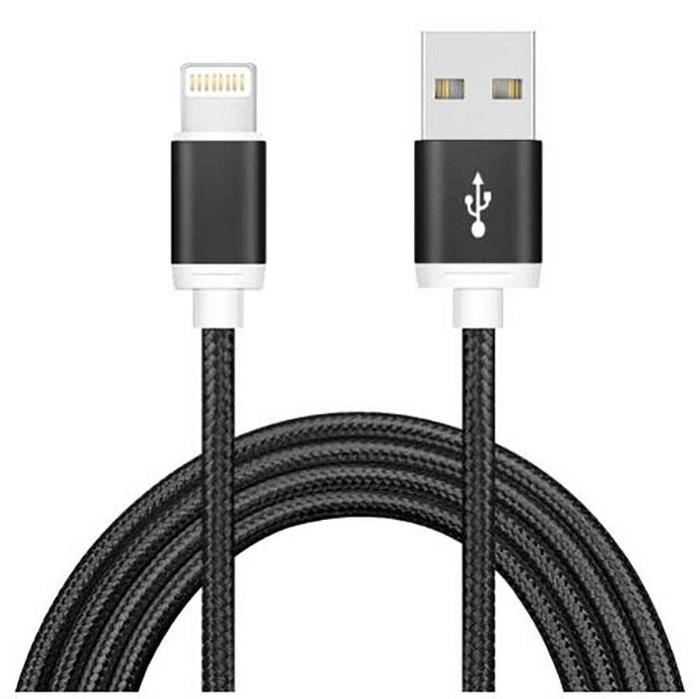 ASTROTEK USB MALE TO 8 PIN MALE LIGHTNING DATA SYNC CHARGER CABLE FOR IPHONE 1M BLACK