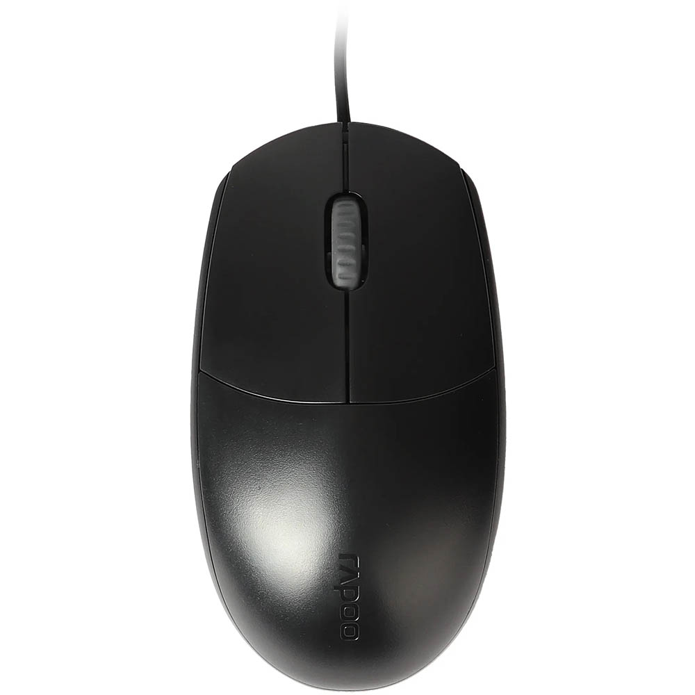 RAPOO N100 WIRED OPTICAL MOUSE BLACK