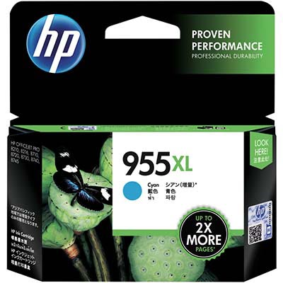 HP L0S63AA 955XL INK CARTRIDGE HIGH YIELD CYAN