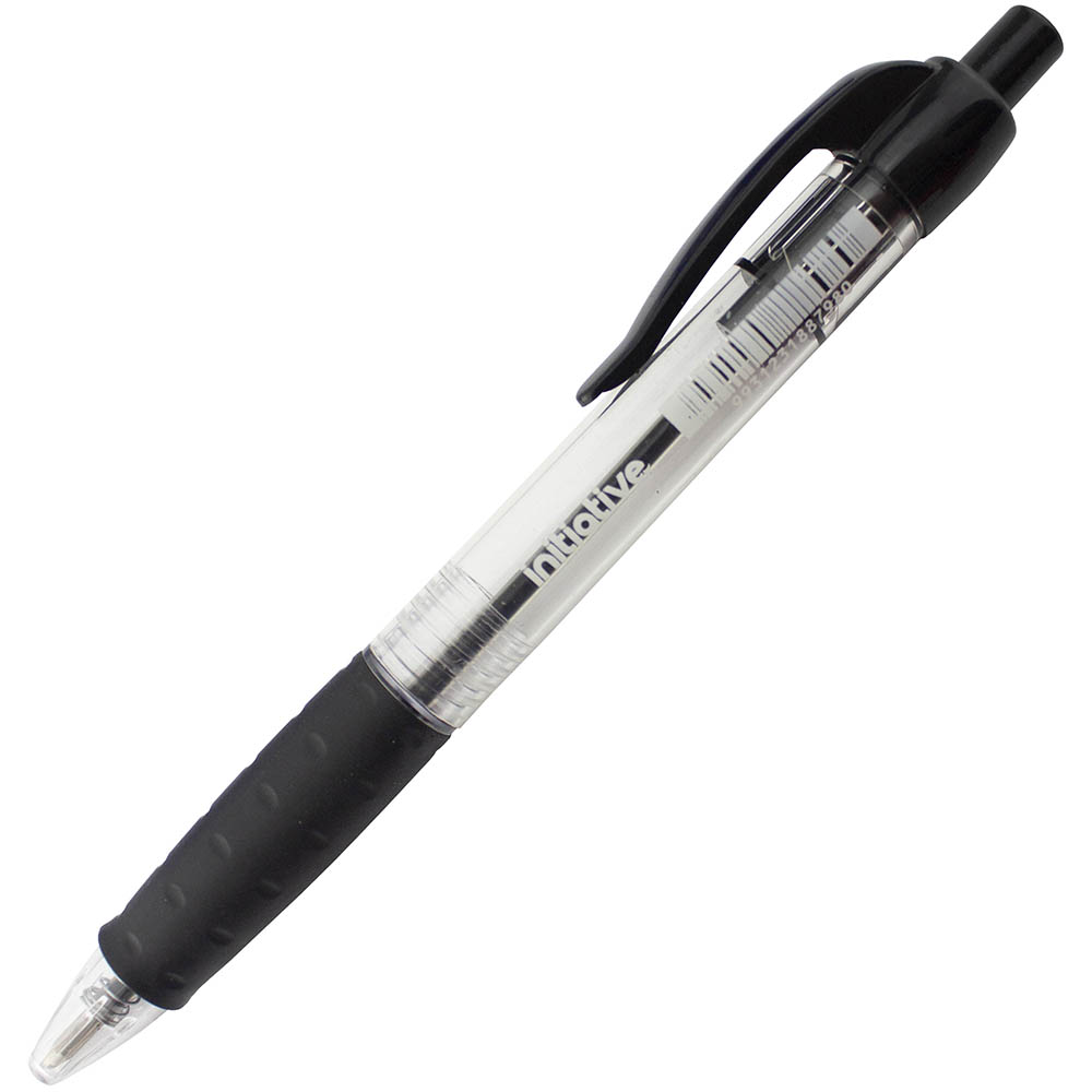 INITV PEN BALLPOINT RETRACTABLE BLACK