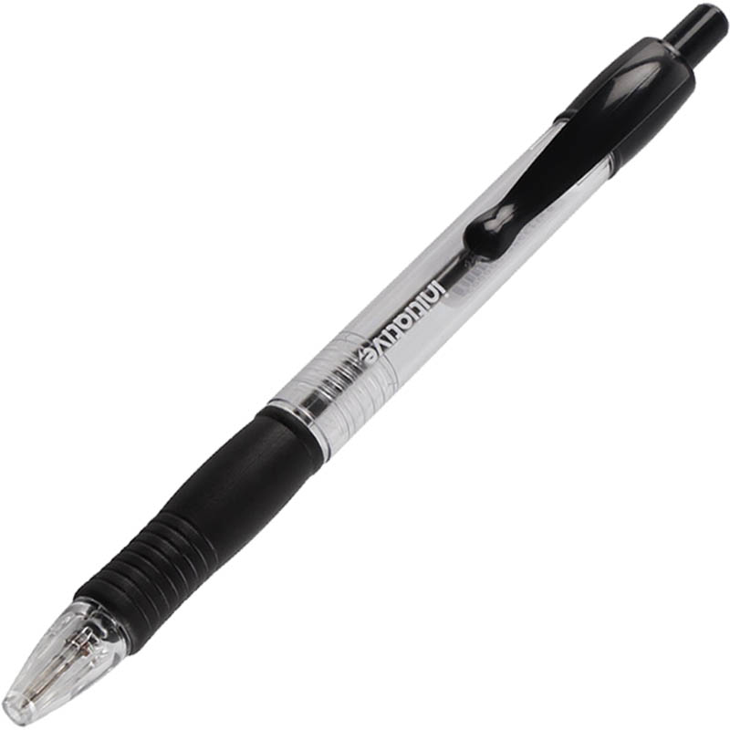 INITIATIVE RETRACTABLE BALLPOINT PENS MEDIUM BLACK BOX 25