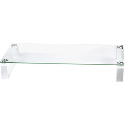 ESSELTE GLASS MONITOR STAND WHITE