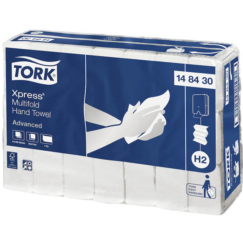 TORK PAPER TOWEL SLIMLINE 24cm x 21cm INTERLEAVED