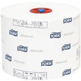 TORK 127530 T6 ADVANCE MIDSIZE TOILET ROLL 2PLY 100M WHITE ROLL CARTON 27