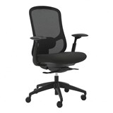 BURO QUANTUM CHAIR MESH BACK WITH ARMS BLACK