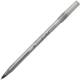 BIC ROUND STIC BALLPOINT PENS MEDIUM BLACK BOX 12