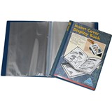 COLBY DISPLAY BOOK NONREFILLABLE INSERT COVER 40 POCKET A4 NAVY