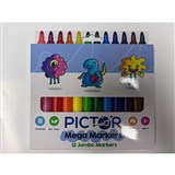 PICTOR COLOURED MEGA MARKERS PACK 12