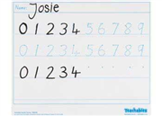 HANDWRITING STUDENT WHITEBOARD NUMBER TRACING TEB0246