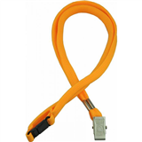 ALLIGATOR CLIP WOVEN LANYARD YELLOW WITH SAFETY RELEASE