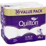 QUILTON TOILET PAPER 3 PLY 190 SHEET WHITE PACKET 36