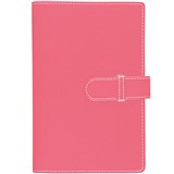 DEBDEN ACCENT PU COMPENDIUM WITH A4 NOTEPAD PINK