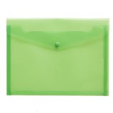 RAZORLINE FILE BAG PVC WITH BUTTON A4 GREEN PACK 10