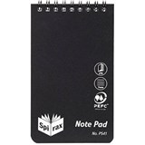 SPIRAX P541 REPORTERS NOTEBOOK SPIRAL BOUND TOP OPEN 96 PAGE 87 X 147MM BLACK