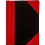 SPIRAX NOTEBOOK CASEBOUND RULED 100 LEAF A4 BLACKRED
