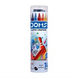 DOMS PLASTIC CRAYONS TIN PACK 14 COLOURS