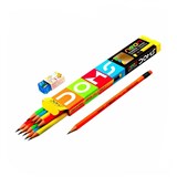DOMS NEON ERASER TIP PENCIL HB2 GREY GRAPHITE