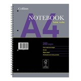 COLLINS ESSENTIAL RULED NOTEBOOK A4 200PAGES GREY