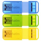 VERBATIM POP UP USB 20 FLASH DRIVE 32GB ASSORTED BRIGHT COLOURS PACK 3