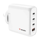 VERBATIM GAN WALL CHARGER 4 PORT 140W WHITE