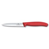 VICTORINOX PARING KNIFE WAVY POINTED 10CM RED