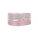 LOGITECH WIRELESS ERGONOMIC KEYBOARD WAVE KEYS ROSE