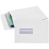 CUMBERLAND ENVELOPES SECURITIVE POCKET EXPANDABLE WINDOWFACE STRIP SEAL C5 150GSM 245 X 162MM WHITE PACK 25