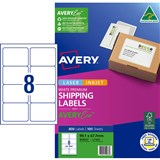 AVERY 959037 PREMIUM SHIPPING LABELS WITH AVERYECO 8UP WHITE 100 SHEETS