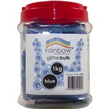 RAINBOW GLITTER 1KG JAR BLUE