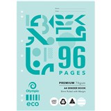 OLYMPIC B896P ECO BINDER BOOK 8MM RULED 70GSM 96 PAGE A4