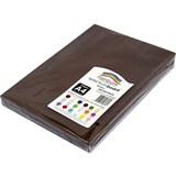 RAINBOW SPECTRUM BOARD 220GSM A4 BROWN PACK 100