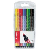 STABILO 68 FIBRE TIP PENS 10MM ASSORTED WALLET 10
