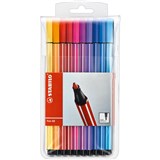 STABILO 68 FIBRE TIP PENS 10MM ASSORTED WALLET 20