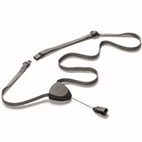 DURABLE TEXTILE LANYARD FLEX BADGE BLACK