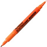 ARTLINE ELECTRICIANS DUAL NIB PERMANENT MARKER BULLET 0410MM ORANGE