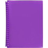 MARBIG DISPLAY BOOK REFILLABLE INSERT COVER 20 POCKET A4 PURPLE
