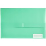 PICTOR FOOLSCAP POLY DOCUMENT WALLET WITH VELCRO TEAL GREEN