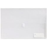 PICTOR FOOLSCAP POLY DOCUMENT WALLET WITH VELCRO CLEAR