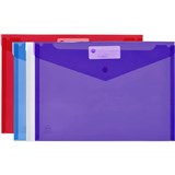 MARBIG DOCUMENT WALLET PP WBUTTON A4 ASSTD